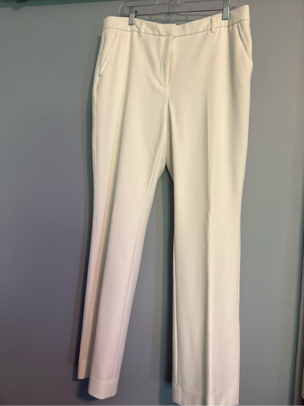 White House Black Market Cream (winter white) Straight-Leg Dress Trousers